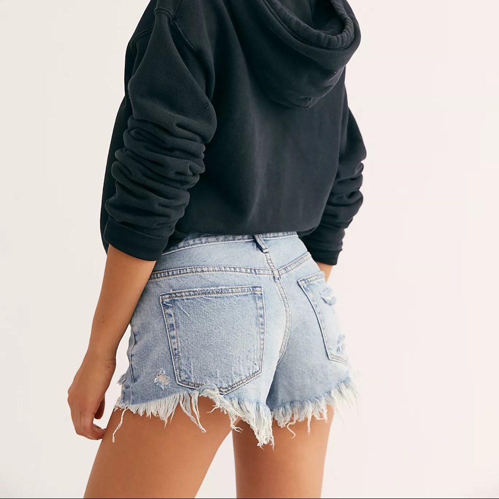 free people jean shorts